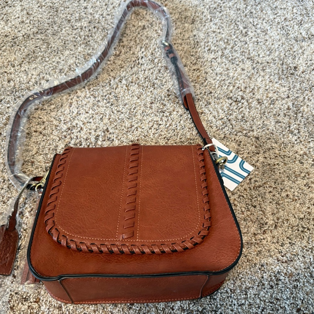Brown Leather Crossbody Bag